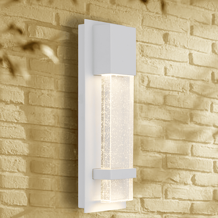 ESTRADA: Elegant IP44 Glass LED Outdoor Wall Light (available in Black & White)