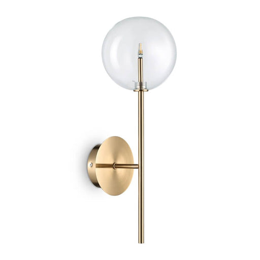 Ideal Lux EQUINOXE : Metal Indoor Wall Light with Glass Diffuser (Avail in Brass & Chrome)