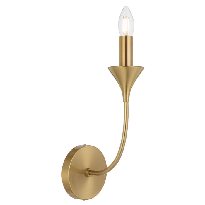FARNIX: Contemporary Wall Light with Tapered Fabric Shades (Available in Nickel & Antique Gold)