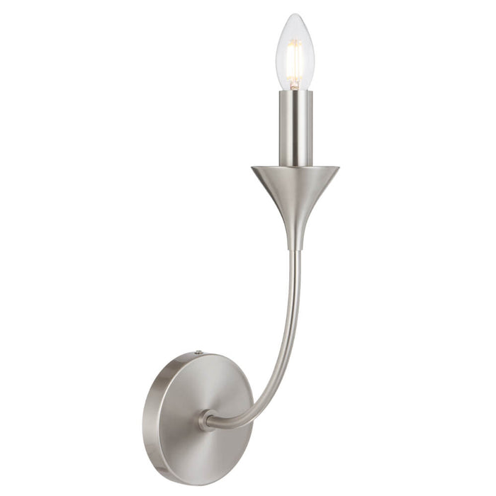 FARNIX: Contemporary Wall Light with Tapered Fabric Shades (Available in Nickel & Antique Gold)