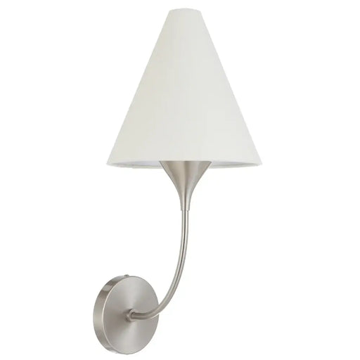Telbix FARNIX: Contemporary Wall Light with Tapered Fabric Shades (Available in Nickel & Antique Gold)