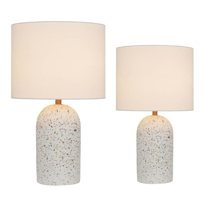 Telbix FEVIK Modern Table Lamp (avail in Grey & White Terrazzo, Small & Medium)