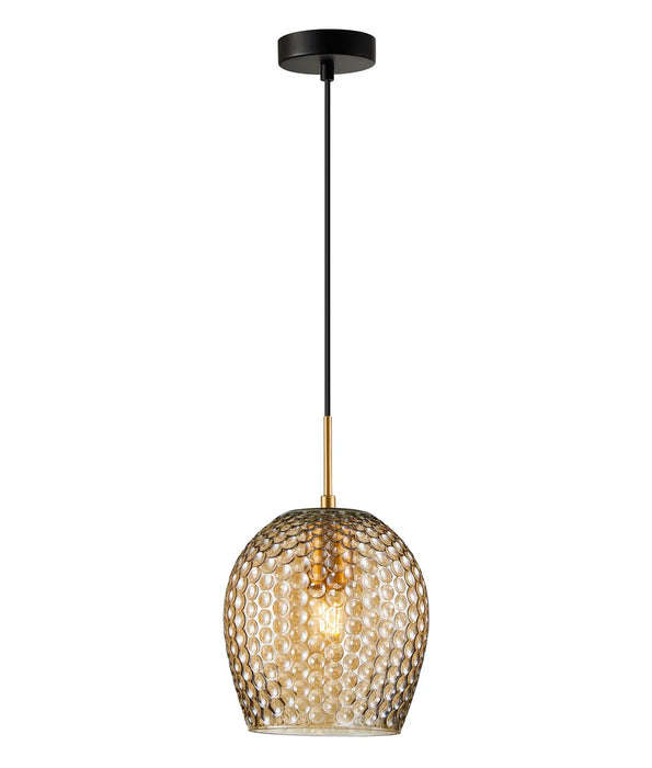 FOSSETTA: Interior Wine Glass Shape Dimpled Pendant Lights (avail in Amber & Smoke)