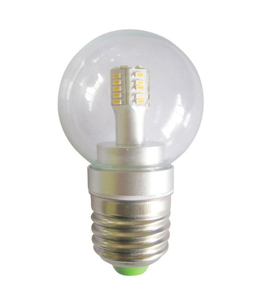 CLA 4W 5000K Frosted/Clear Fancy Round LED Globe (Avail in B22 & E27)