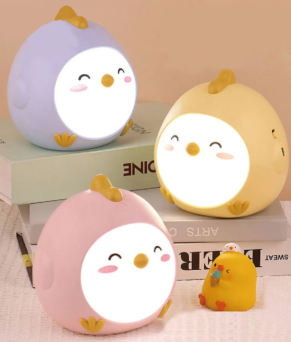 FRANGO: Dimmable LED Tri-CCT Chicken Nightlight USB DC 5V Rechargeable Kids Table Lamp