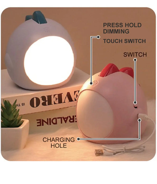 FRANGO: Dimmable LED Tri-CCT Chicken Nightlight USB DC 5V Rechargeable Kids Table Lamp