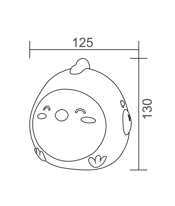 FRANGO: Dimmable LED Tri-CCT Chicken Nightlight USB DC 5V Rechargeable Kids Table Lamp