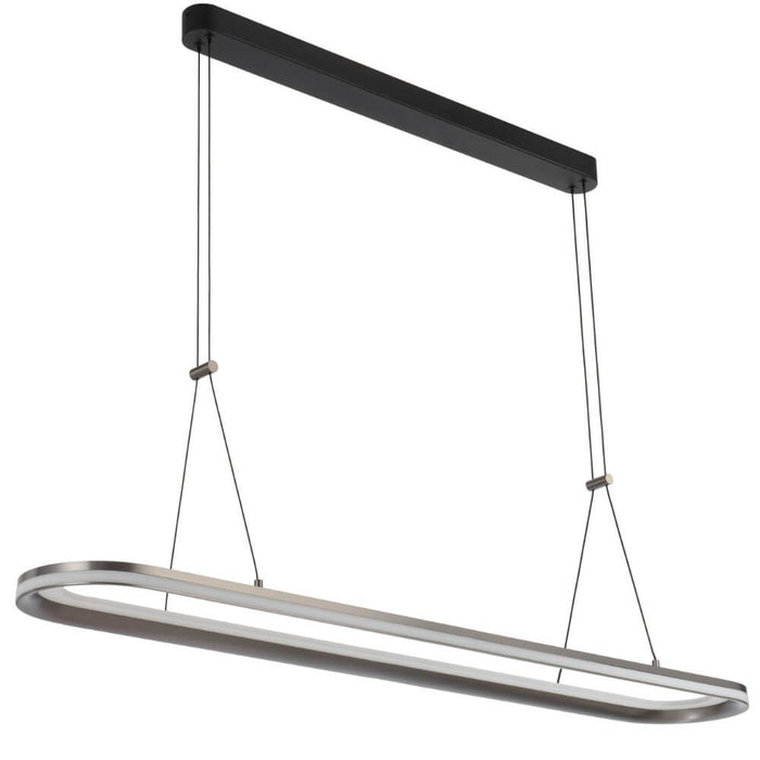 FULCRUM: Pearl Grey Rectangular Dimmable LED Pendant