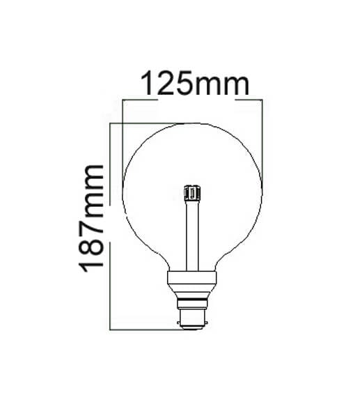 G125 6W 5000K Frosted LED Globes (Avail in B22 & E27)