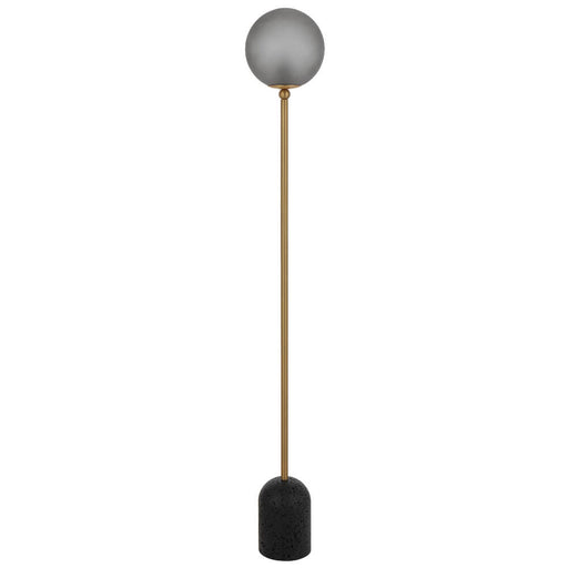 Telbix GINA: Metal Floor Lamp with Glass Shade (Available in Black & Beige)