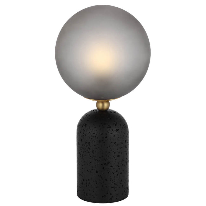 GINA: Round Glass Shade Table Lamp (Available in Beige & Black)