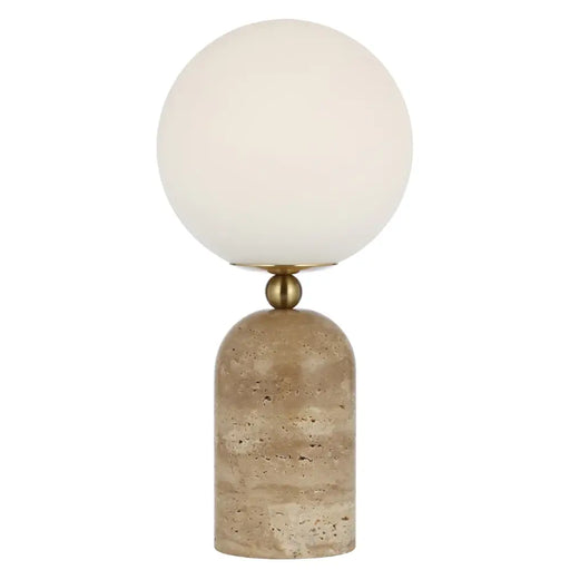 Telbix GINA: Round Glass Shade Table Lamp (Available in Beige & Black)