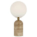 Telbix GINA: Round Glass Shade Table Lamp (Available in Beige & Black)