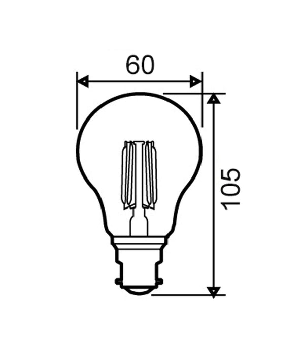 8W GLS Frosted Dimmable LED Filament Globes (Avail in E27 & B22)