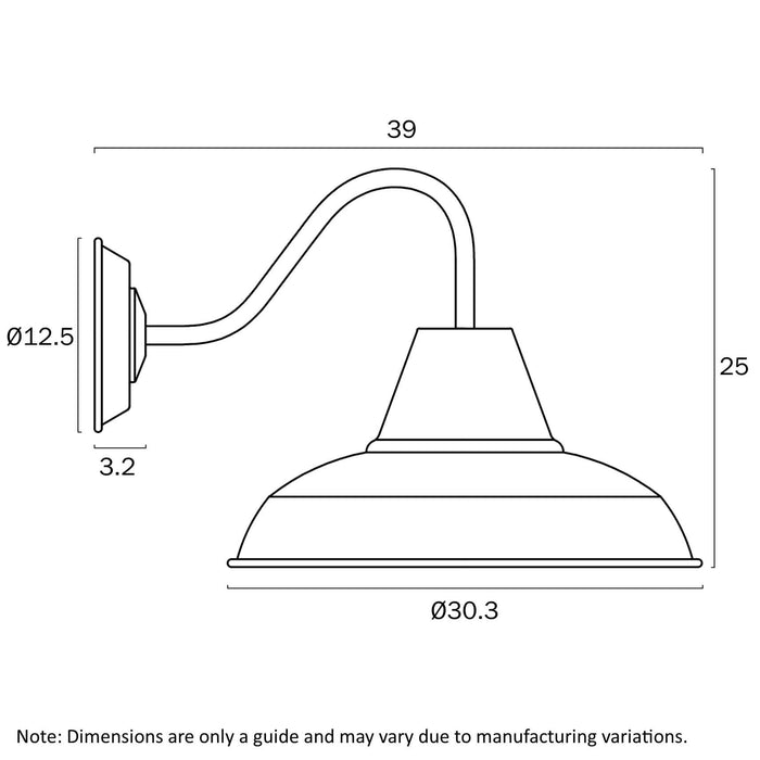 GORDON: Art Deco Style IP43 Exterior Wall Light (available in Black & White)