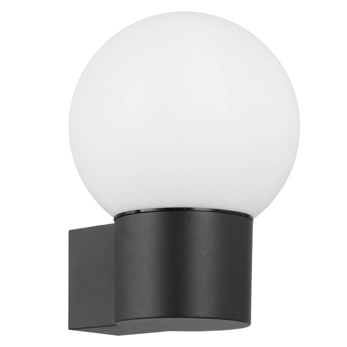GOREM: Opal Sphere Black Exterior Wall Bracket