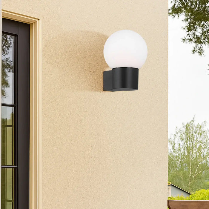 GOREM: Opal Sphere Black Exterior Wall Bracket
