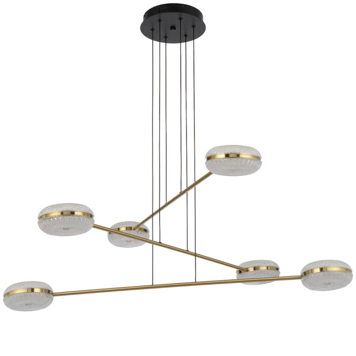 GOVAN: Antique Gold 6 Light LED Pendant