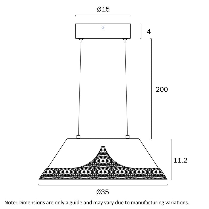 HALIFAX: Bronze Contemporary Design LED Pendant Light (Available in 35cm & 50cm)