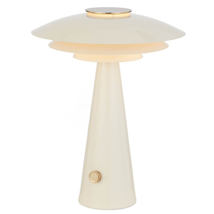 HALVIK: Modern Table Lamp with Tiered Dome Shade (Available in Green & Beige)