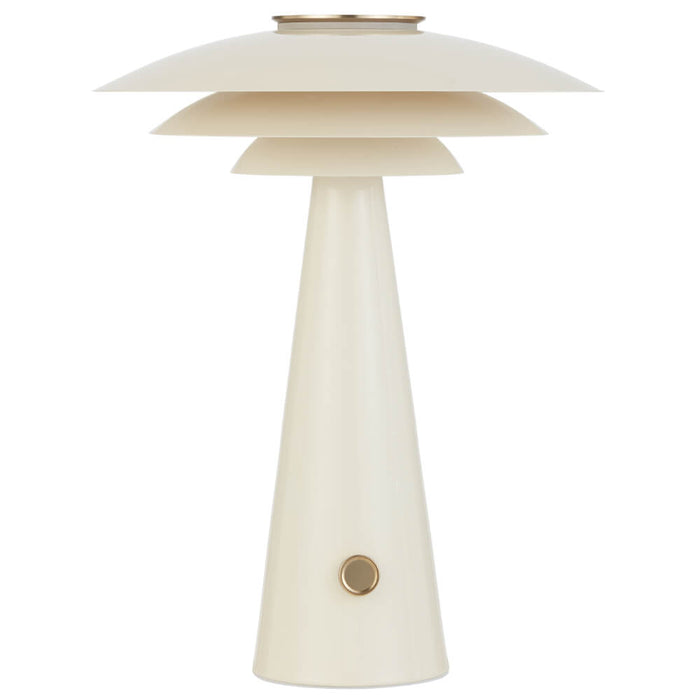 HALVIK: Modern Table Lamp with Tiered Dome Shade (Available in Green & Beige)