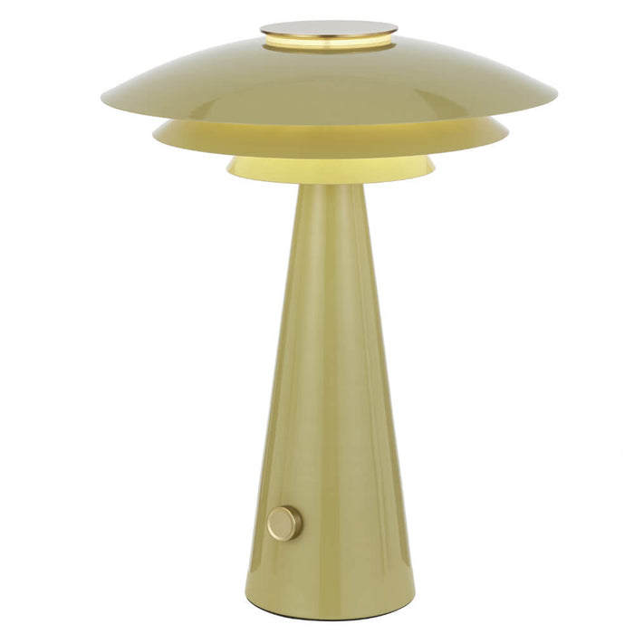 HALVIK: Modern Table Lamp with Tiered Dome Shade (Available in Green & Beige)