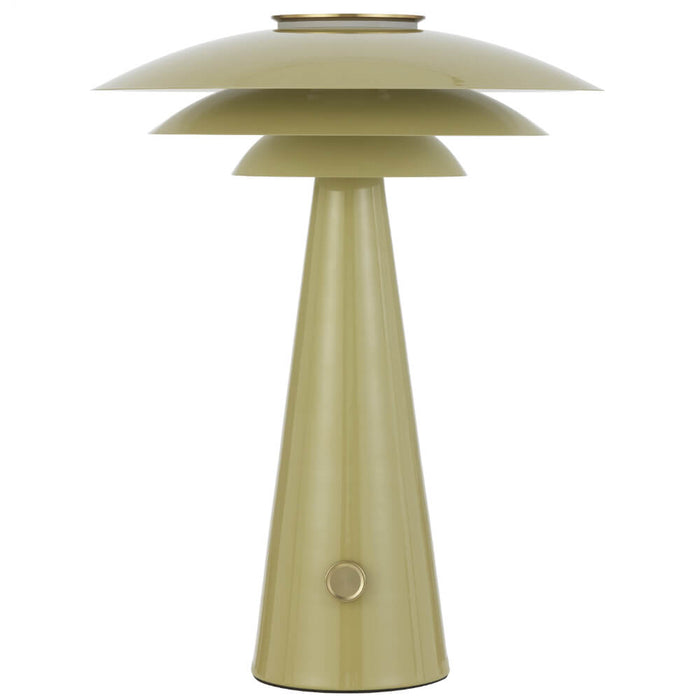 HALVIK: Modern Table Lamp with Tiered Dome Shade (Available in Green & Beige)