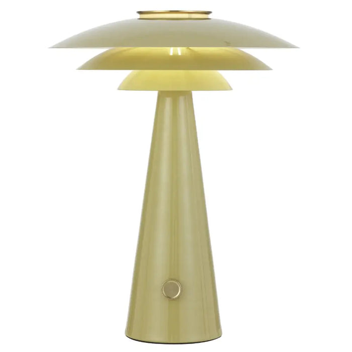 HALVIK: Modern Table Lamp with Tiered Dome Shade (Available in Green & Beige)