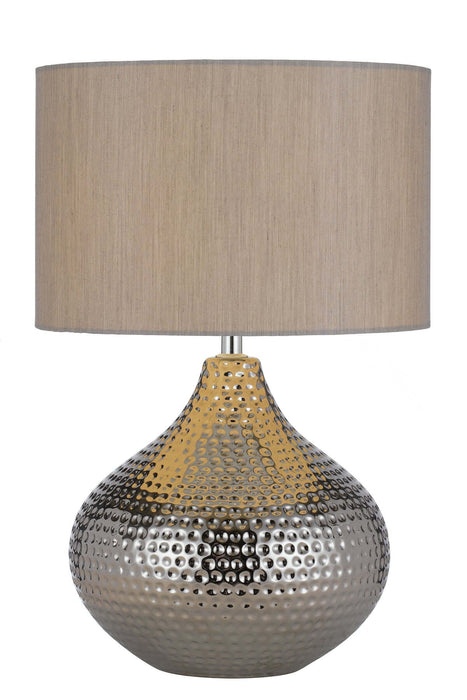 HANOI: Modern Ceramic Table Lamp (Avail in Copper & Silver)