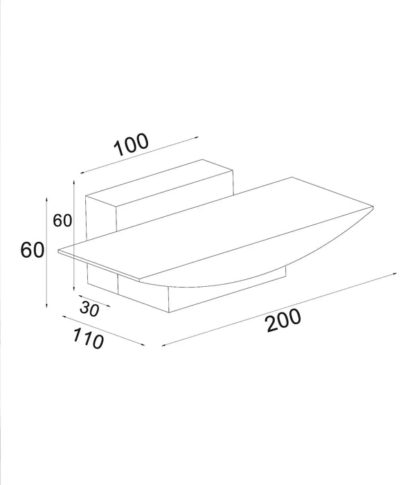 HELSINKI: City Series Dimmable LED Tri-CCT Interior Curved Up/Down Wall Light