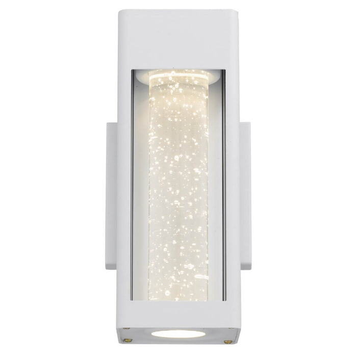 HOLLIS: IP44 LED Outdoor Wall Light with Stylish Glass Bubble/Seed Design (available in Black & White, 25cm & 55cm)