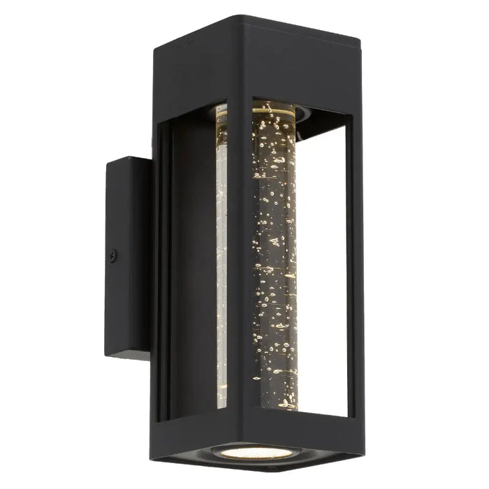 HOLLIS: IP44 LED Outdoor Wall Light with Stylish Glass Bubble/Seed Design (available in Black & White, 25cm & 55cm)