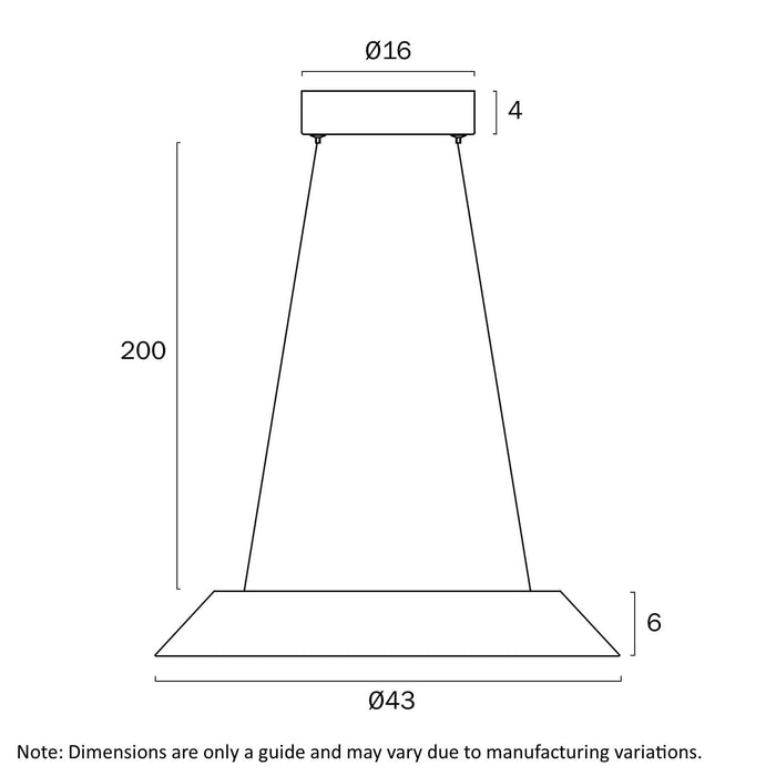 HOVIN: Modern Minimalist LED Pendant Light (Available in Black & White | 43cm & 58cm)
