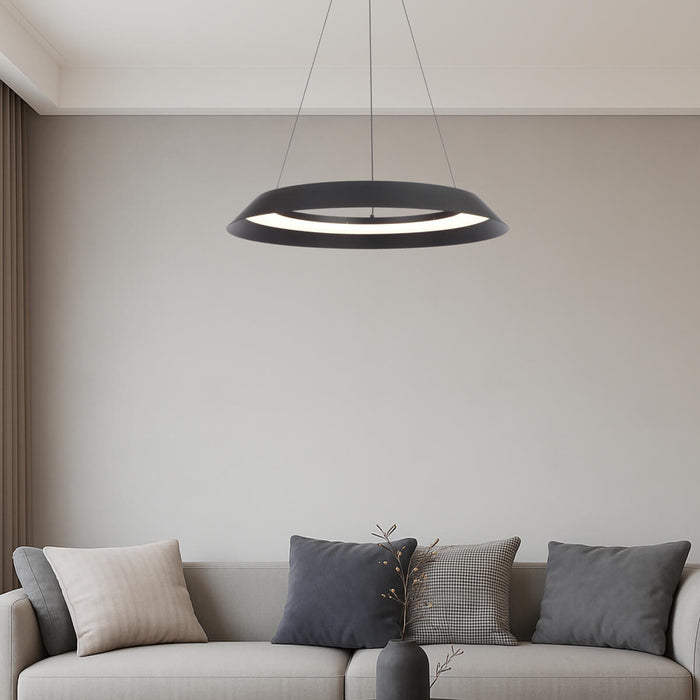HOVIN: Modern Minimalist LED Pendant Light (Available in Black & White | 43cm & 58cm)