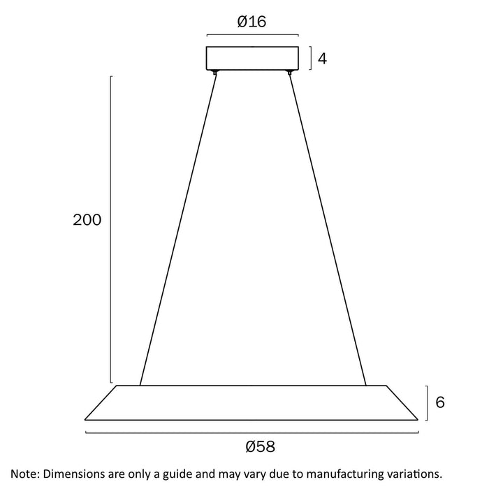 HOVIN: Modern Minimalist LED Pendant Light (Available in Black & White | 43cm & 58cm)