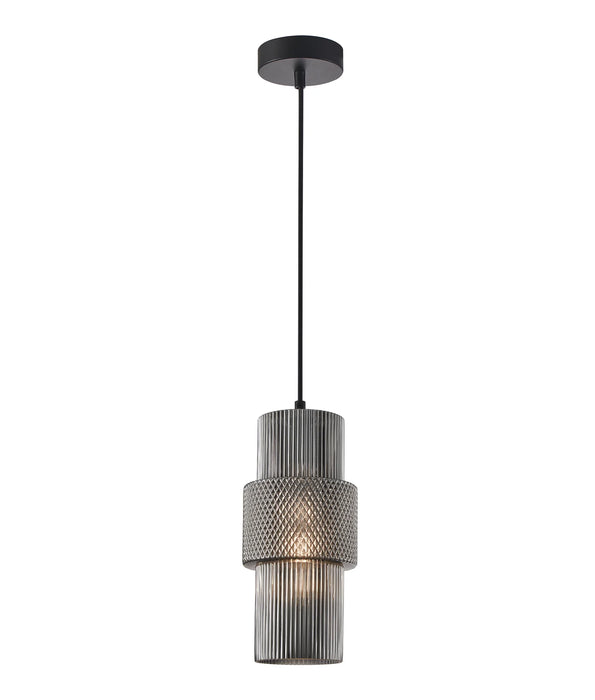 HUECA: Interior Double Cylinder Ribbed with Segment Pendant Lights (Available in Black & Gold)