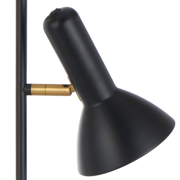 HYVIK: 2 Light Iron Floor Lamp (Available in Black, White, Brass & Nickel)