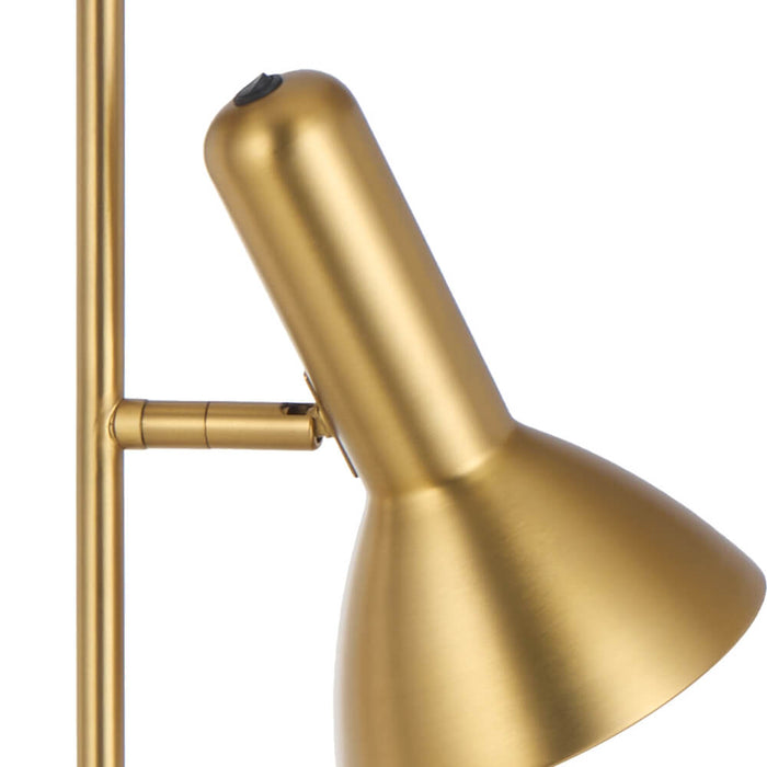 HYVIK: 2 Light Iron Floor Lamp (Available in Black, White, Brass & Nickel)