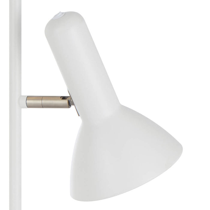 HYVIK: 2 Light Iron Floor Lamp (Available in Black, White, Brass & Nickel)