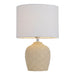Telbix INDO: Ceramic Table Lamp with White Fabric Shade (Avail in Cream, Green & Grey)