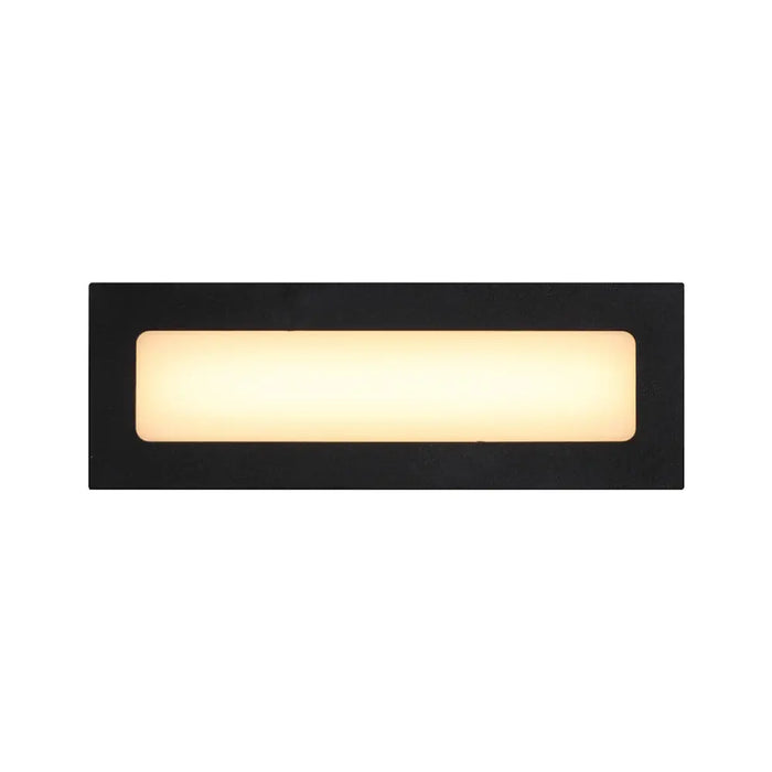 Telbix INGAR: Black Rectangular Outdoor Wall Light