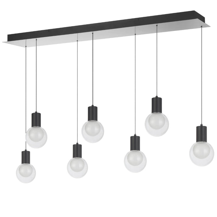 INVAR: Modern 7 Light Linear Bar Pendant Light