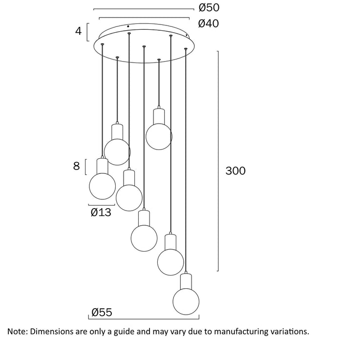 INVAR: Modern Minimalist 7 Light Pendant
