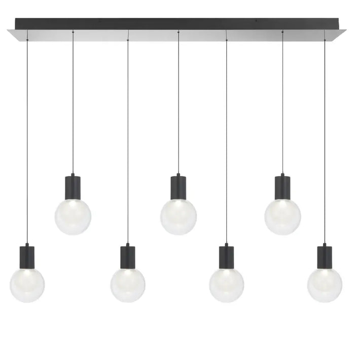 Telbix INVAR: Modern 7 Light Linear Bar Pendant Light