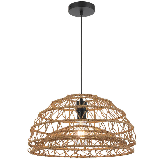 IVALO: 2 in 1 Adjustable Full Sphere/ Half-Sphere Shape Natural Bohemian Coastal Style  Pendant Light (Available in Black & Natural, 45cm & 60cm)