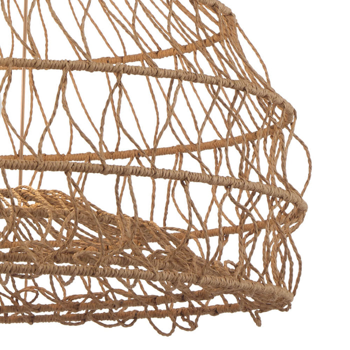 IVALO: 2 in 1 Adjustable Full Sphere/ Half-Sphere Shape Natural Bohemian Coastal Style  Pendant Light (Available in Black & Natural, 45cm & 60cm)