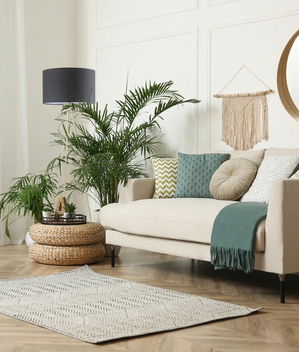 JAMBES: Antique Brass Tripod Floor Lamp with Drum Shade (Available in Black & White)