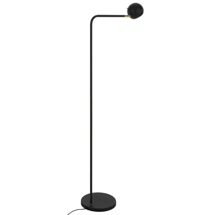 JEREMY: Modern Metal Floor Lamp with 360-degree Rotatable Lamp Head (Available in Black & Grey)