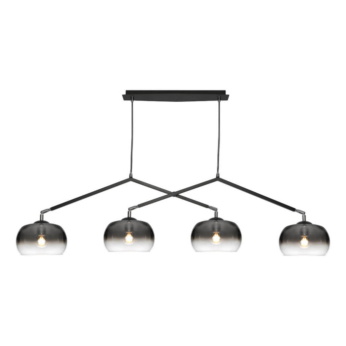 JORDET: Smoke Glass Dome Pendant Light (Available in a Light and 4 Lights)