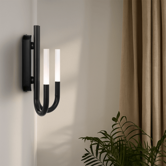 JOSHUA: 40cm 2 Light LED Interior Wall Light (Available in Black & Gold)